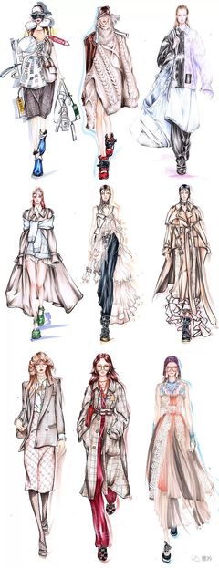 針紡織品 2019春夏系列課程，周末/線上班服裝手繪效果圖技法